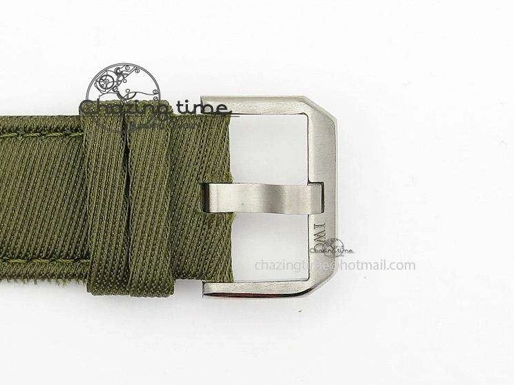 MIROTIME 0301 Big Pilot Top Gun Miramar PVD Plated Titanium on Green Nylon Strap A23J Refined 7398